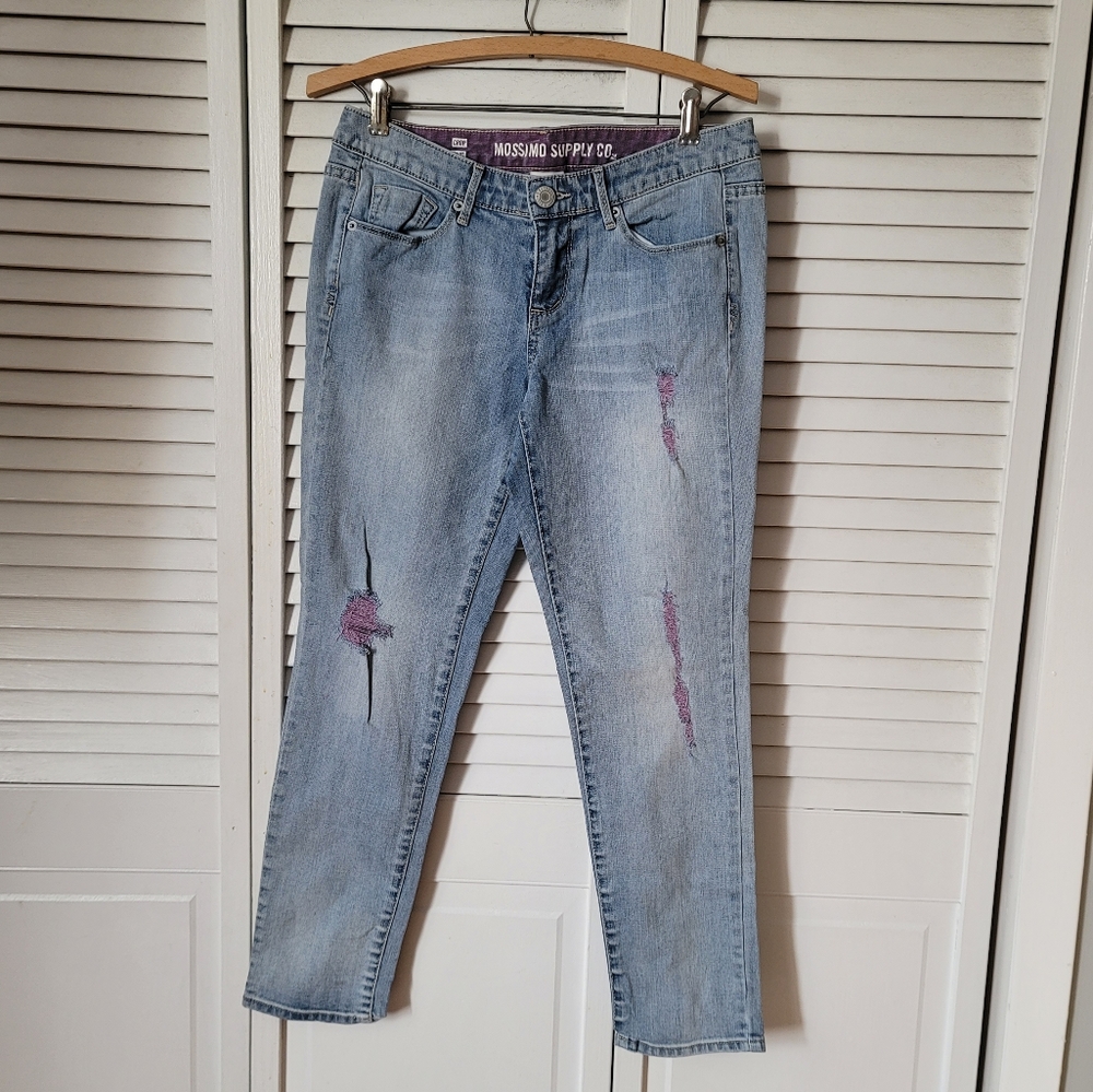 MOSSIMO SUPPLY CO Pantacourt Cropped Denim Jeans, Size 7